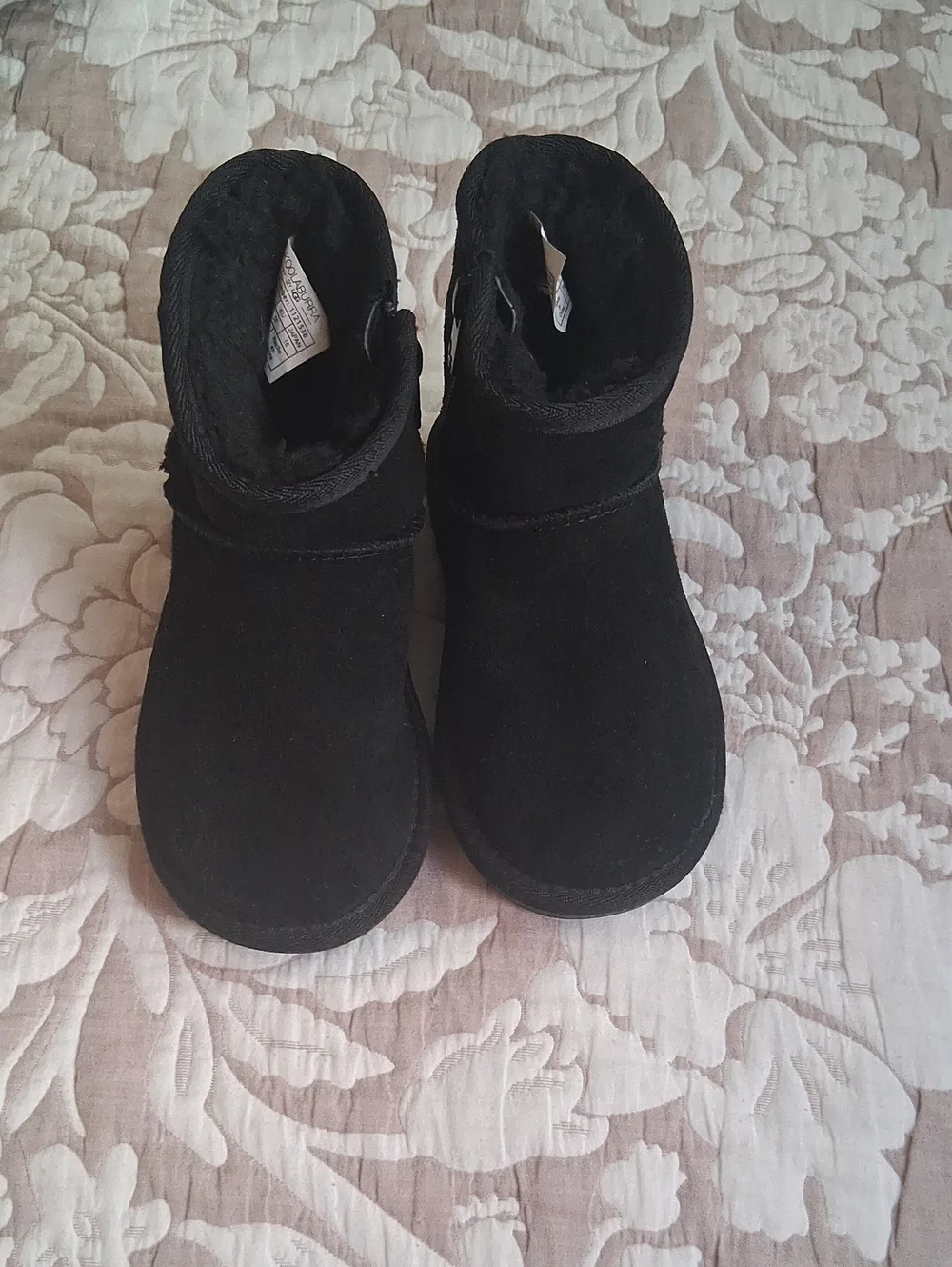 Koolaburra By UGG Kids Black Plush-Lined Pull-On Boots